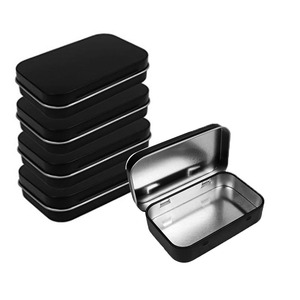 Wholesale Custom Printed Metal <strong>Hinged</strong> Tin <strong>Box</strong> Small Rectangular Tin <strong>Box</strong> for Storage - Product Image 4