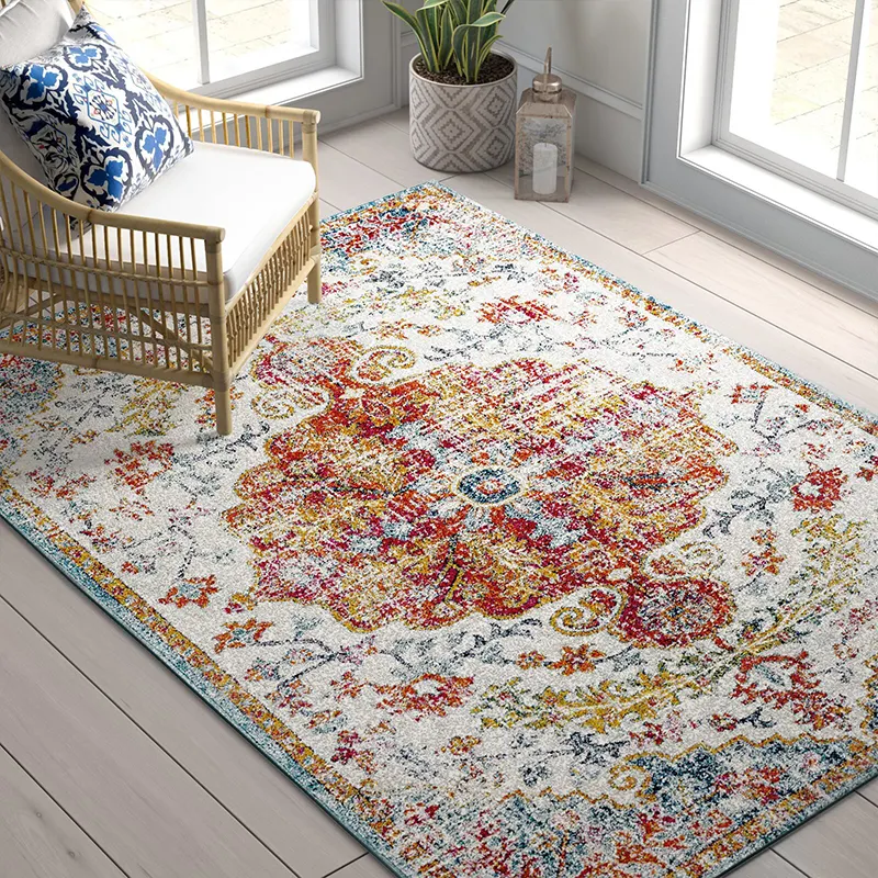 Tappeto 3d stampa tappeto persiano sillk tappeto stile retrò tappeti lavabili in lavatrice turco