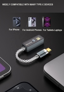 Portable Hi-Res HiFi <strong>Audio</strong> Decoder Type C to 3.5mm Amplifier Connector <strong>Adapter</strong> for Type C Devices