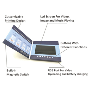 Promotional Digital Card <strong>Video</strong> Brochure Lcd Screen <strong>Video</strong> Greeting Card - Product Image 4