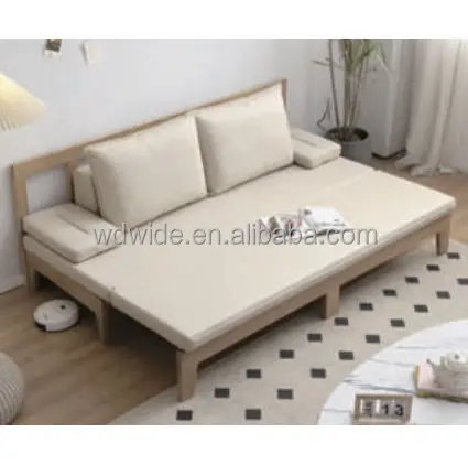 Divano letto allungabile moderno divano letto e accogliente divano letto piccolo cama con struttura in legno massello