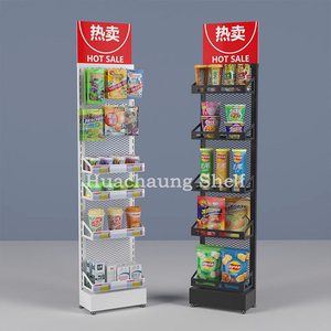 Piccolo espositore personalizzato per supermercato minimarket snack in metallo espositore da pavimento multistrato o ganci appesi - Product Image 2