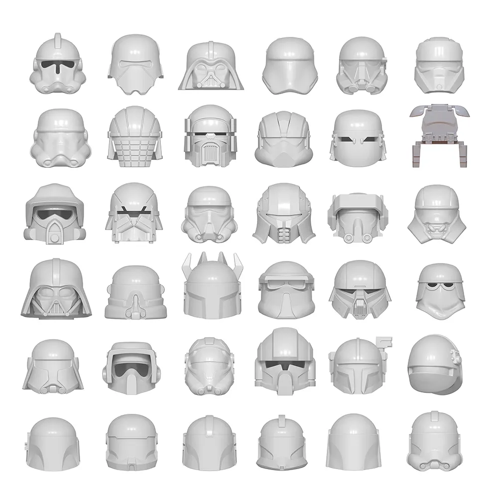 Vendita calda 34 stili Clone Trooper Stormtrooper cavalieri di Ren Mini collezione casco personalizzato armi Building Blocks per giocattoli per bambini