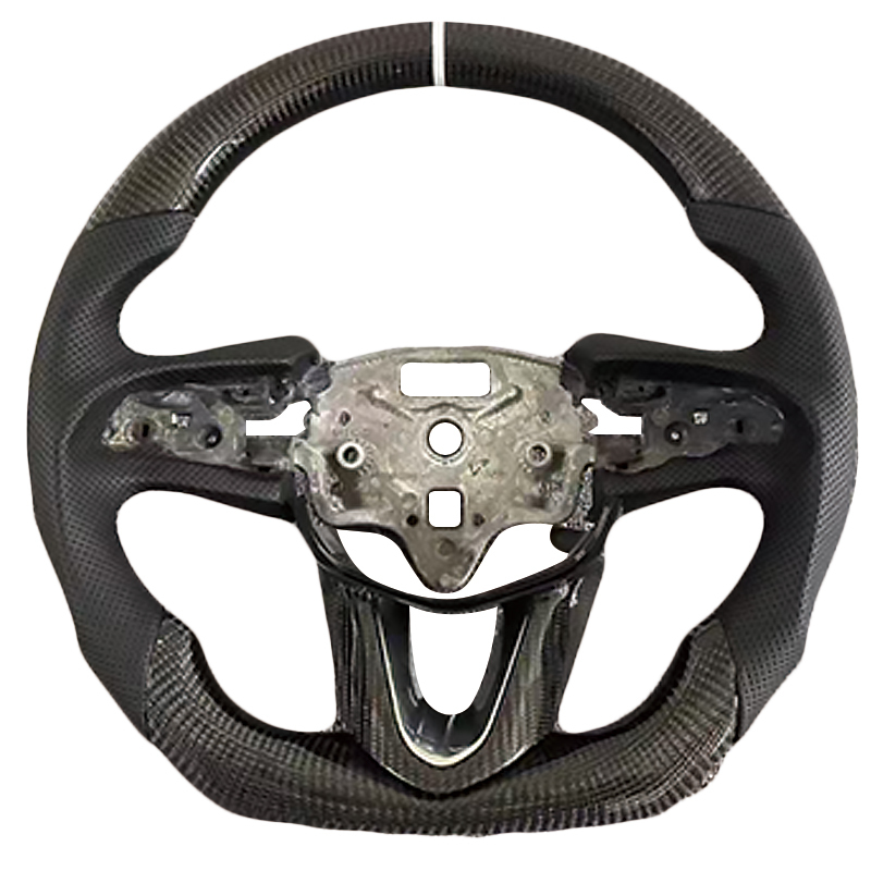 Carbon Fibre+Perforated Leather+white Stripe