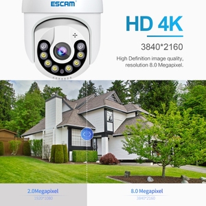 批发ESCAM QF800高清4K WiFi IP摄像机双向音频语音夜视H.265X防水IP66安全摄像机 - Product Image 2
