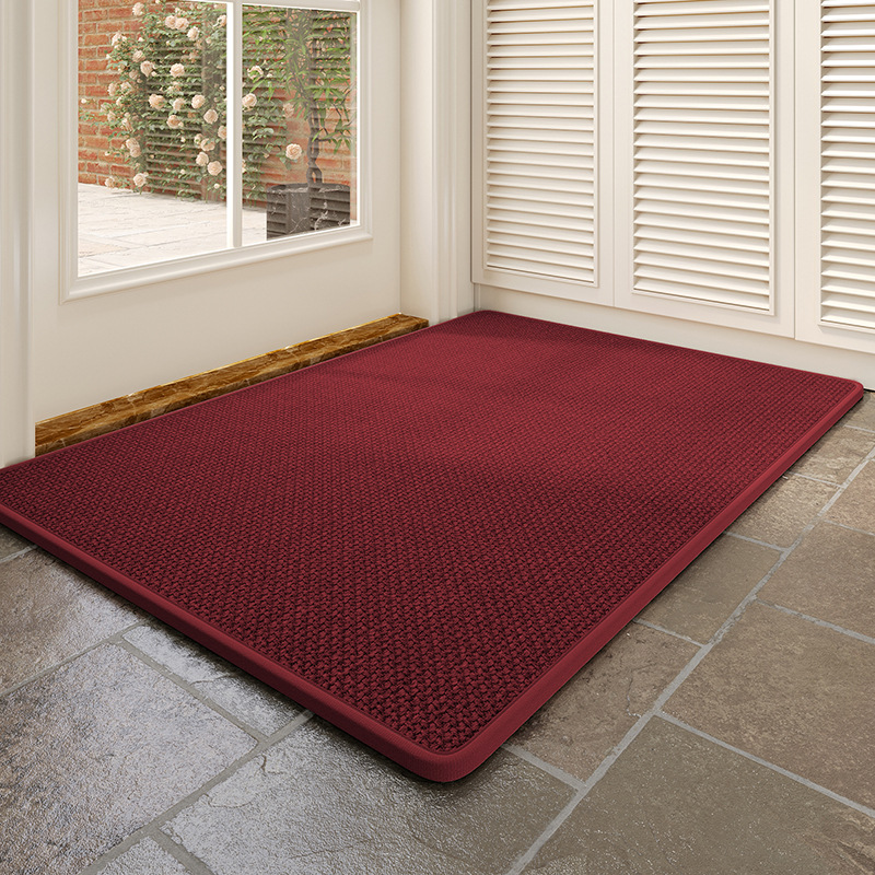 Semelle en caoutchouc lin - tissé rouge élégant