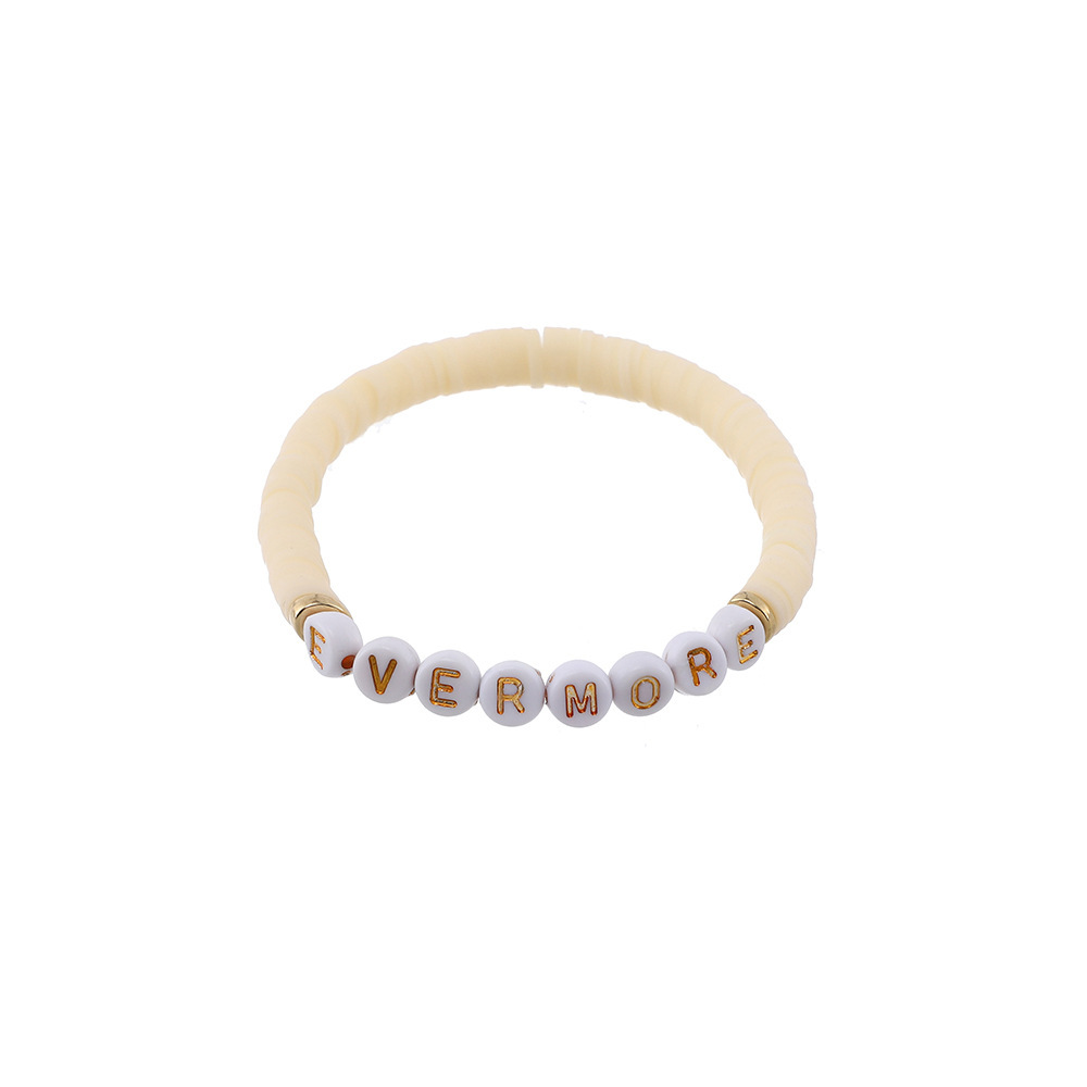 White Letter bracelet#5