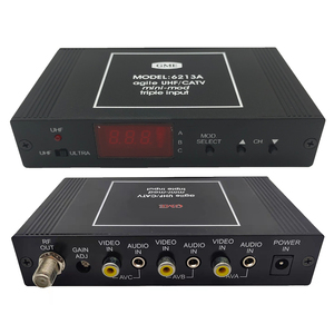 Good Mind GME Equipo de transmisión de radio y TV Agile UHF/CATV Mini-MOD Triple 3 canales de entrada AV RCA a modulador RF - Product Image 1