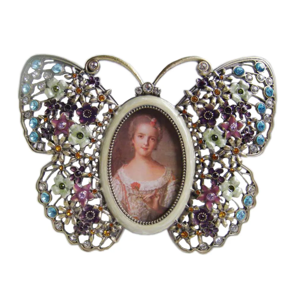 Butterfly Shape Metal Alloy Picture Photo Frame (#P0152323a)