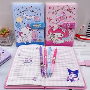 Wholesale 12Pcs Password <strong>With</strong> <strong>Lock</strong> Diary <strong>Notebook</strong> Creative Hand Ledger <strong>With</strong> Gel Pen Student <strong>Notepad</strong>