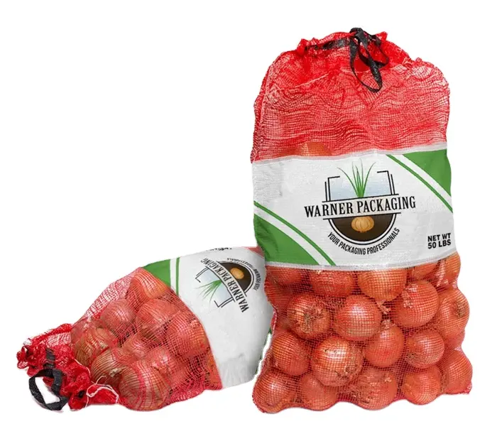 5kg 10kg 15kg 20kg 25kg 30kg 40kg 50kg PP Tubular Mesh Bag Zwiebel tasche Großhandel Mesh Kartoffel Gemüse beutel