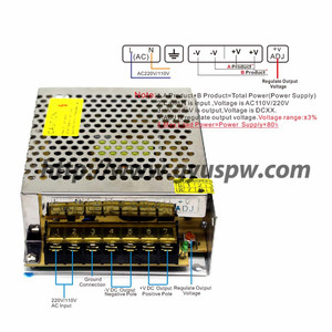 VelikaDC48V電源スイッチングドライバーAC100-240V入力からDC48V1.5A72W出力SMPS (CNCステッピングモーター3Dプリンター用) - Product Image 5