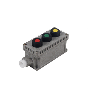 Scatola a pulsante a 3 vie per controllo industriale a prova di esplosione scatola di distribuzione IP66 pulsante a prova di esplosione E-STOP 2 fori - Product Image 4