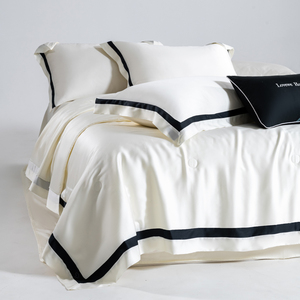 300tc sang trọng Oeko-Tex 100% Lyocell mùa hè làm mát Chăn bộ đồ giường đặt Duvet cover và bedsheet Bộ sưu tập - Product Image 1