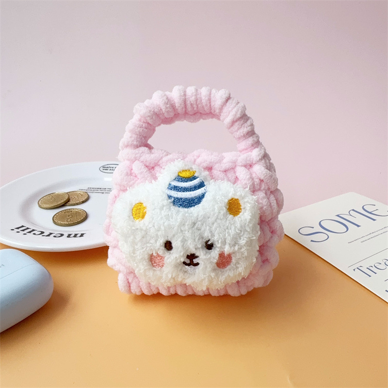 Sac tricoté tête d'ours blanc anniversaire-poudre-118cm