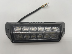 ブラックレンズ青色<span class=keywords><strong>LED</strong></span>ストロボライト2-in-1強力な警告灯と広角シーンライト用途向け