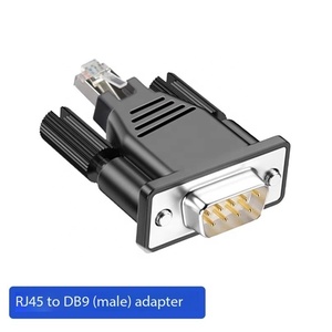Factory DB9 to <strong>RJ45</strong> Adapter DB9 9-Pin Serial Port to <strong>RJ45</strong> Male Network Extender Adapter RS232 Computer Connector Adapter - Product Image 5