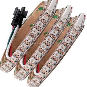 Fabrika fiyat DC5V WS2812B, WS2813, SK6812 5050 SMD 60/144 LEDs/m IP67 ayrı ayrı adreslenebilir RGB dijital LED ışık şeridi - Product Image 1