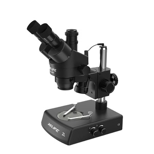 RELIFE RL-Microscopio estéreo trinocular HD con 2 fuentes de luz ajustables hacia arriba y hacia abajo - Product Image 1