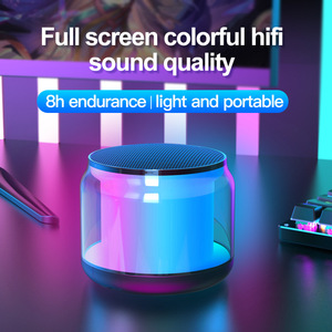 חם מכירה bluetooth נייד רמקולים מיני וופר אלחוטי מיני בר עם rgb הוביל אור aux usb כרטיס <span class=keywords><strong>mp3</strong></span> אודיו סטריאו