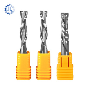 Jidlc DLC kaplı frezeler tek flüt uç freze kesici 2 flüt 6mm karbür CNC uçları yukarı aşağı sıkıştırma Spiral CNC yönlendirici Bit - Product Image 2