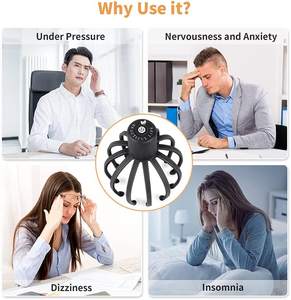 Vente chaude masseur anti-Stress Usb électrique sans fil Silicone pieuvre tête masseur cuir chevelu - Product Image 6