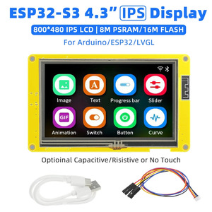 ESP32-S3 4.3 pollici IPS 480*272 Display intelligente per Arduino LVGL HMI 8M PSRAM 16M Flash WIFI e Bluetooth RGB schermo LCD modulo TFT