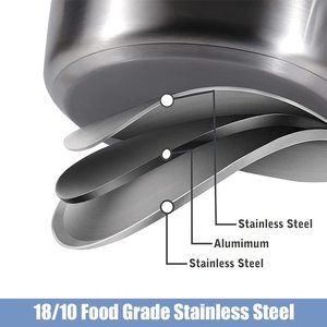 ステンレス製調理器具キッチンスープ鍋とソテー鍋セット焦げ付き防止キャセロールセット調理鍋