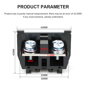 TBR端子台600V TBR -100 DINレール複合端子台100A端子 - Product Image 2