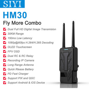 SIYI ระบบวิทยุลิงค์วิดีโอดิจิตอล HM30,เครื่องส่งสัญญาณควบคุมระยะไกลหน้าจอสัมผัส OLED 1080P 60fps 150Ms FPV OSD 30กม. - Product Image 3