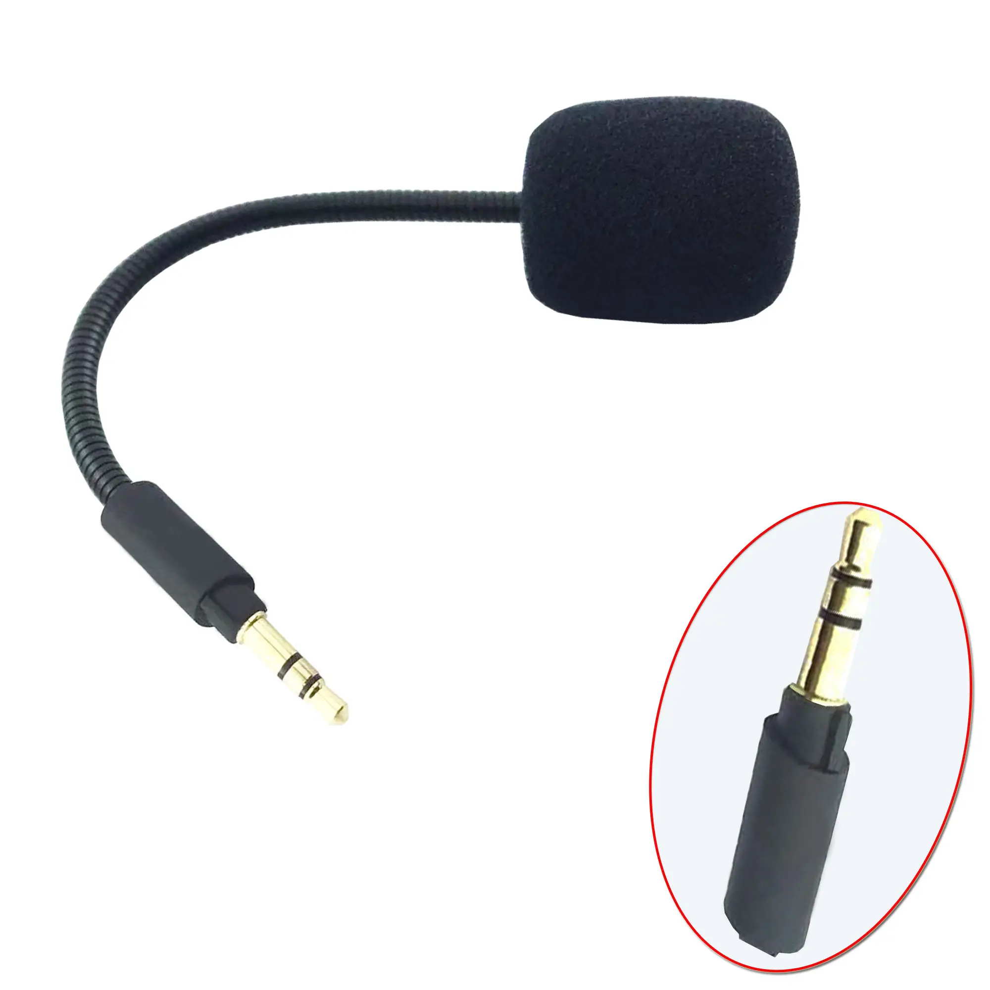 Auriculares para juegos, micrófono adecuado para Logitech G233 G433 G Pro x cuello de cisne, reducción de ruido, micrófono, accesorios de reparación de paja