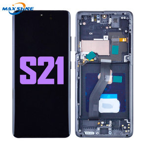 Super OLED + หน้าจอสัมผัสสําหรับSamsung Galaxy S21 5G LCD G990F G991F G991U G991 LCDพร้อมกรอบเปลี่ยน