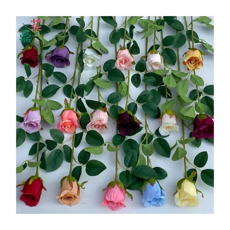 Üreticileri toptan tek kafa tomurcuk gül yüksek maliyet performansı ev düğün duvar manzara dekorasyon ipek çiçekler