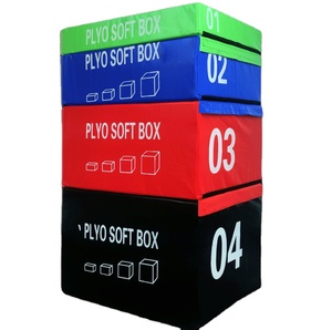 Cajas de entrenamiento pliométricas suaves de PVC 4 en 1 a precio de fábrica para ejercicios de salto y programas de acondicionamiento físico - Product Image 1