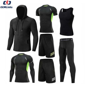 תרגיל כושר mens מותאם אישית חזק ערכת ריצה גרביון mens טייץ ערכת פעילות גופנית-ייבוש מהיר