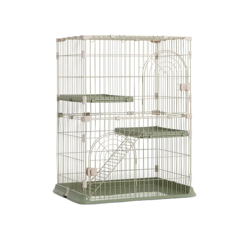 Chất Lượng Tốt Dây Thép Không Gỉ Dây PP Nhựa Cat Cages Với Pet Trong Nhà Cage 75*50*87