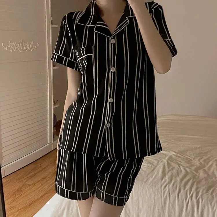 Custom logo silk pajamas ladies Two Piece Suit Shorts women's pajamas