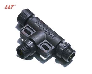 IP68 Waterproof Tree Connector <strong>3way</strong> 2pin M12 T Plastic Circular <strong>Led</strong> Light Connector