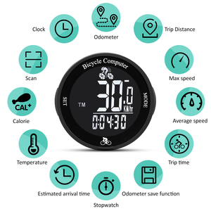 Ordenador inalámbrico para bicicleta, odómetro impermeable para bicicleta, pantalla LCD multifuncional, medidor de bicicleta de montaña - Product Image 5