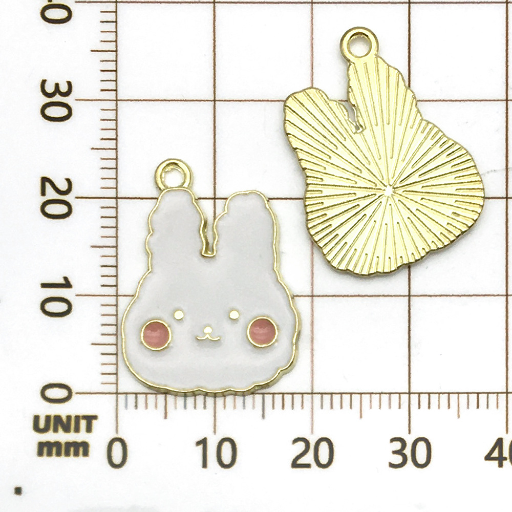 หัวกระต่ายสีขาวหยดน้ำมัน - 1.8 กรัม - 18*25 มม. - 13920