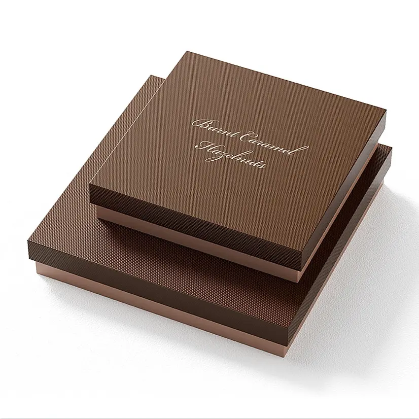 Cajas de cartón de chocolate con logotipo de impresión personalizado reciclable con cajón de divisores caja de embalaje de chocolate