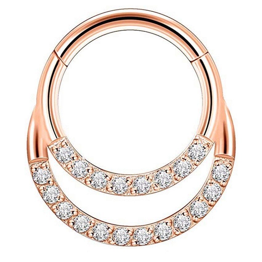 Or rose serti de zircon
