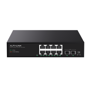 8-Port 2.5G Base-<strong>T</strong> 10G SFP+ Unmanaged Network Switch with POE On/Off Functions <strong>Ethernet</strong> Desktop Enclosure in Stock Rack Mount - Product Image 3