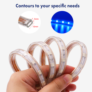 Yüksek parlaklık LED şerit ışık su geçirmez diyot bant RF uzaktan kumanda duvar denetleyicisi RGB LED şerit 220 V 220 V LED şerit led şerit - Product Image 4