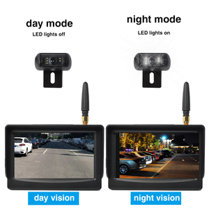 4.3 Inch <strong>Wireless</strong> Backup Rear View Car Camera Monitor Kit Night Vision Parking <strong>Reverse</strong> Camera System for Car Pickup vans Suv - Product Image 3
