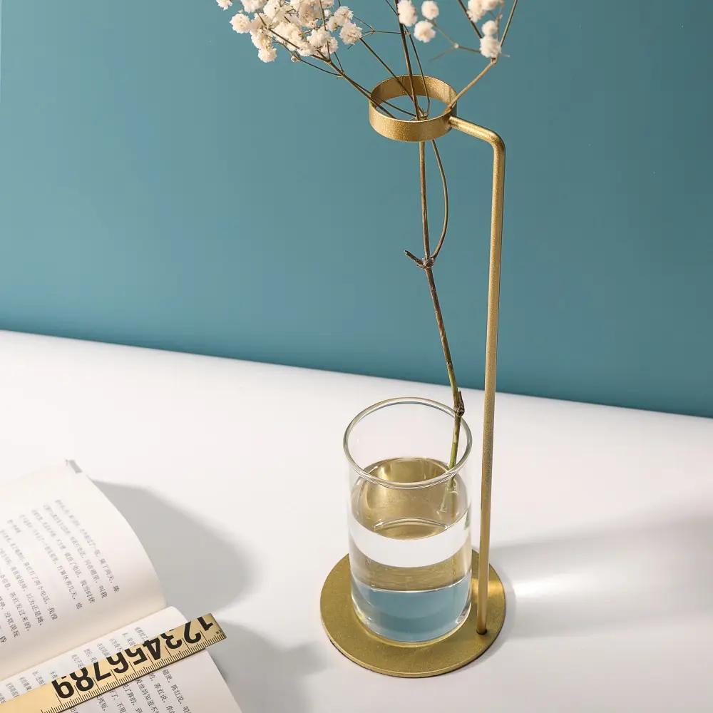 Макси, новый дизайн, уникальная художественная ваза, металлический кронштейн со стеклом, современные Бытовые аксессуары для цветов, домашнего декора