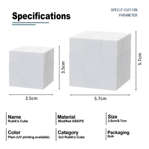 Ý Tưởng Quà Tặng Biểu Tượng Tùy Chỉnh UV In Ấn Trống Ma Thuật Cubes 3X3 Căng Thẳng Cứu Trợ Đồ Chơi Khuyến Mãi Giáo Dục Đồ Chơi Cho Trẻ Em Câu Đố <span class=keywords><strong>Cube</strong></span> - Product Image 3