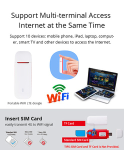 4G LTE USB Dongle WiFi Modem SIM kart yuvası ile mobil Internet cihazları yüksek hızlı taşınabilir - Product Image 4