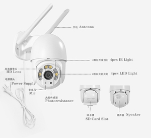 8MP 5MP 3MP 2MP Wifi PTZ摄像机Icsee应用程序户外P2P远程查看无线IP安全摄像机 - Product Image 2