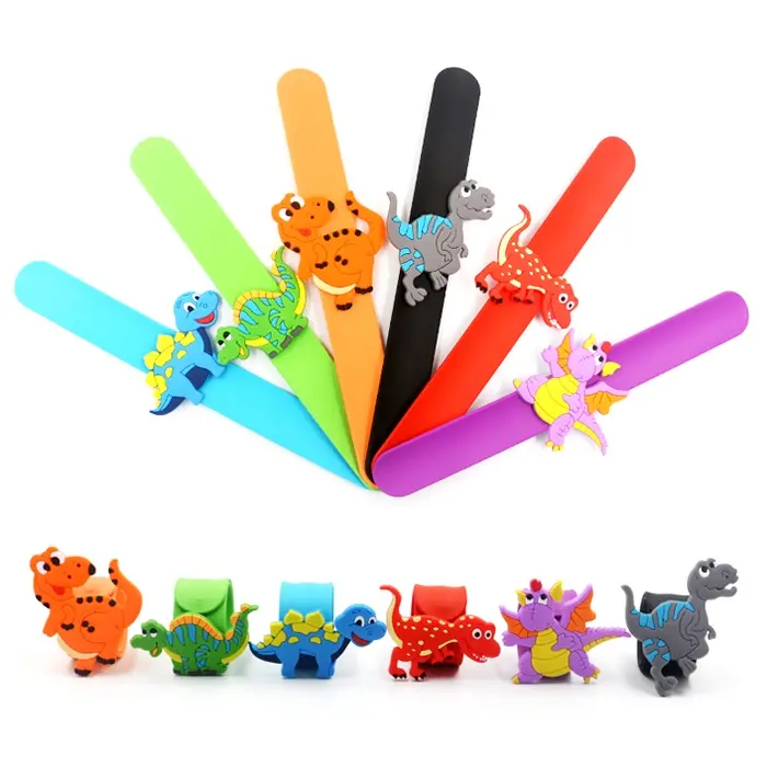 Promotionele Armband Dinosaur Silicone Rubber Slap Bands Slap Armband Voor Kinderen